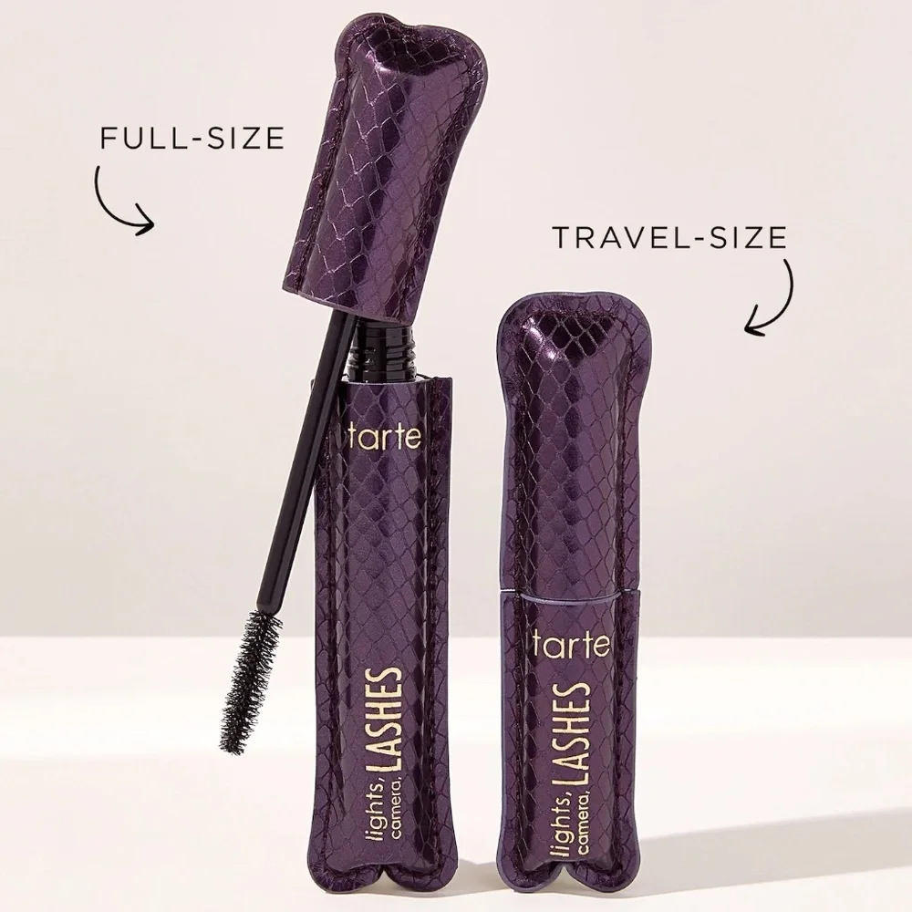 TARTE Black Mini Travel Size Lights, Camera, Lashes™ 4-in-1 Mascara NWT